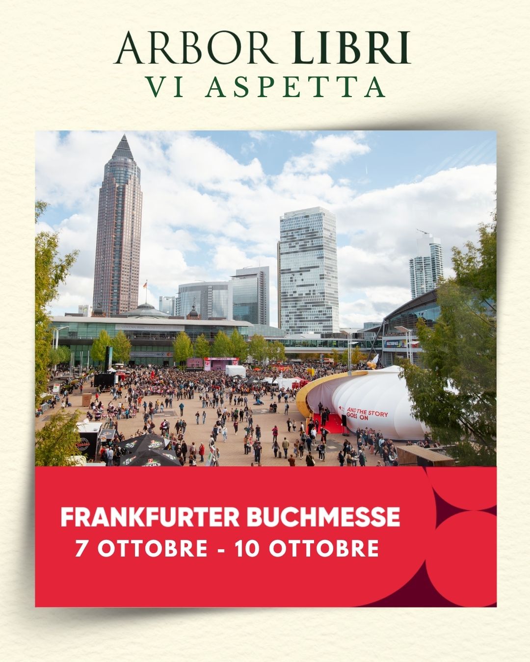 Arbor Libri alla Frankfurter Buchmesse 2026: vi aspettiamo al Padiglione 3.1! Arbor Libri alla Frankfurter Buchmesse 2026: vi aspettiamo al Padiglione 3.1!